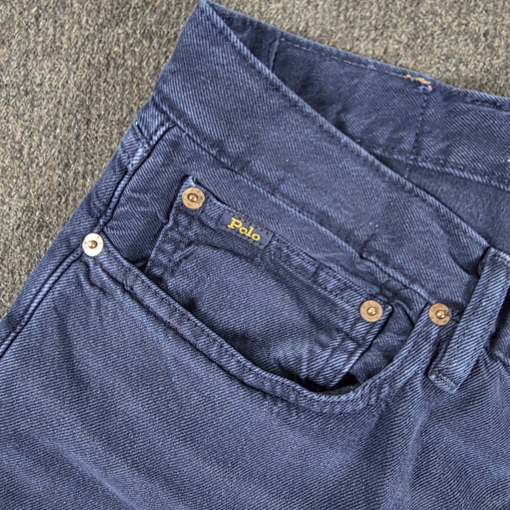 Polo Ralph Lauren Sullivan Slim Jeans Mens 40x32 Blue Dark Wash Denim Pants - Picture 3 of 10